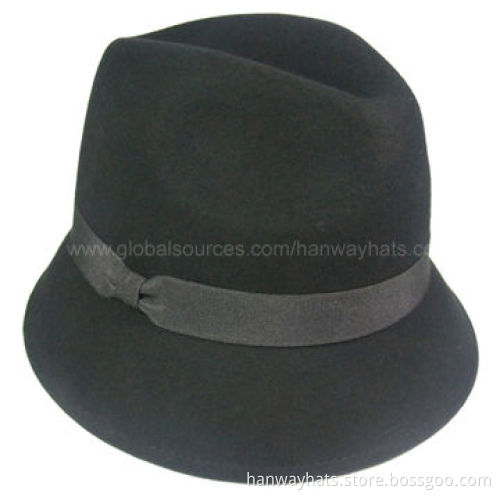 New Style Fashionable German Felt Hat with GG Hat Band and Bow Trim